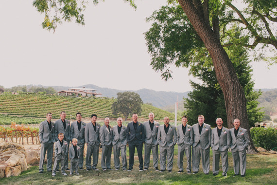 Dark grey groomsmen attire
