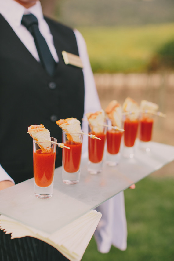Tomato soup and grilled cheese shooters