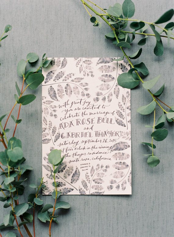 Intimate blue & metallic wedding invitation inspiration