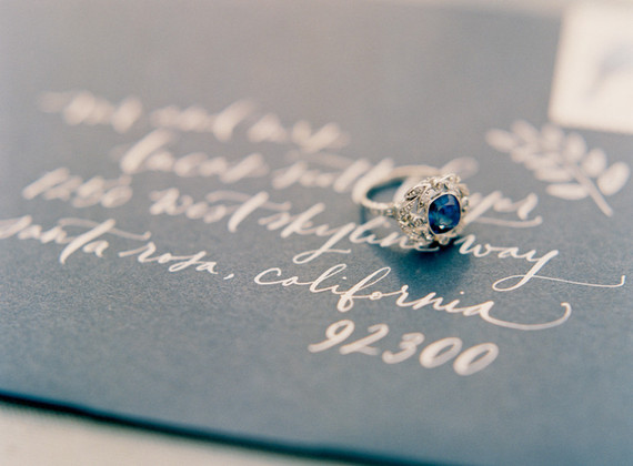 Vintage topaz wedding rings