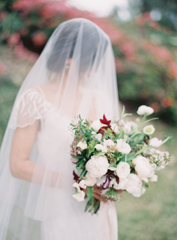 White peony bouquet