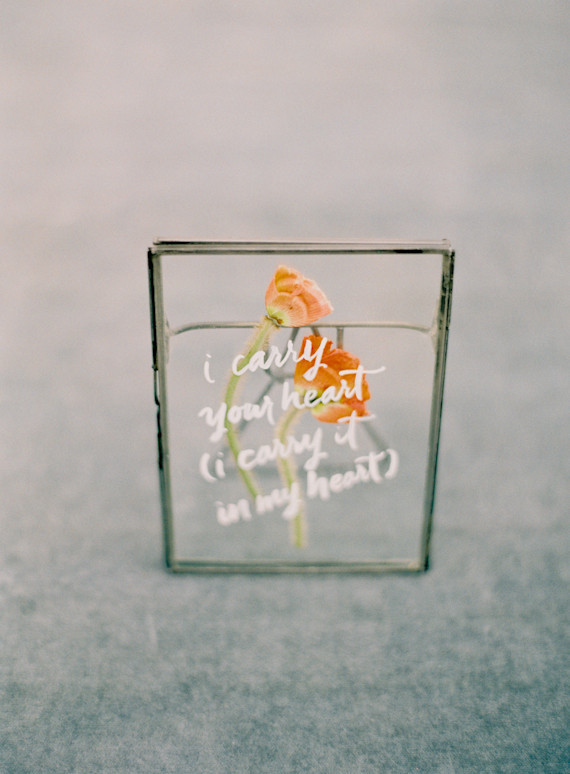 Pressed flower signage