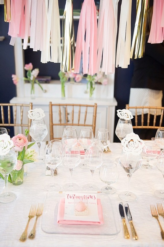 Modern pink bridal shower