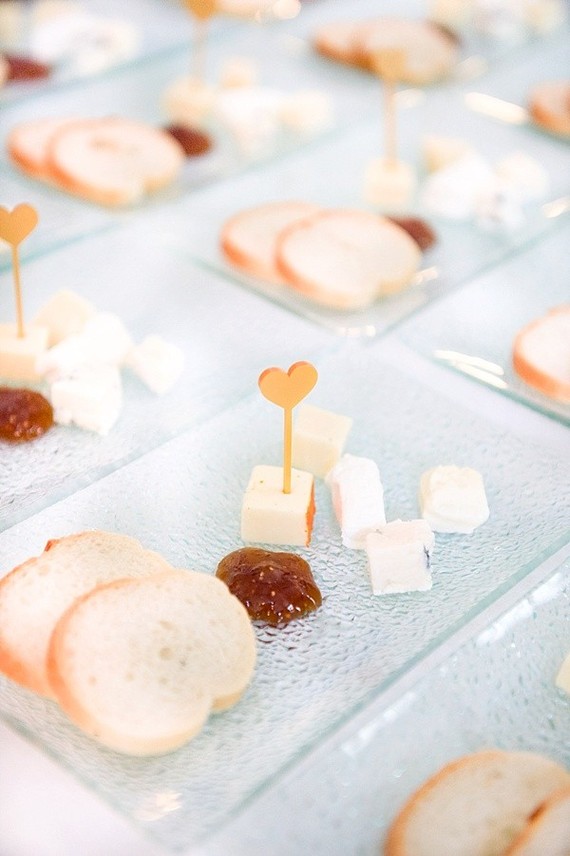 Modern pink bridal shower food