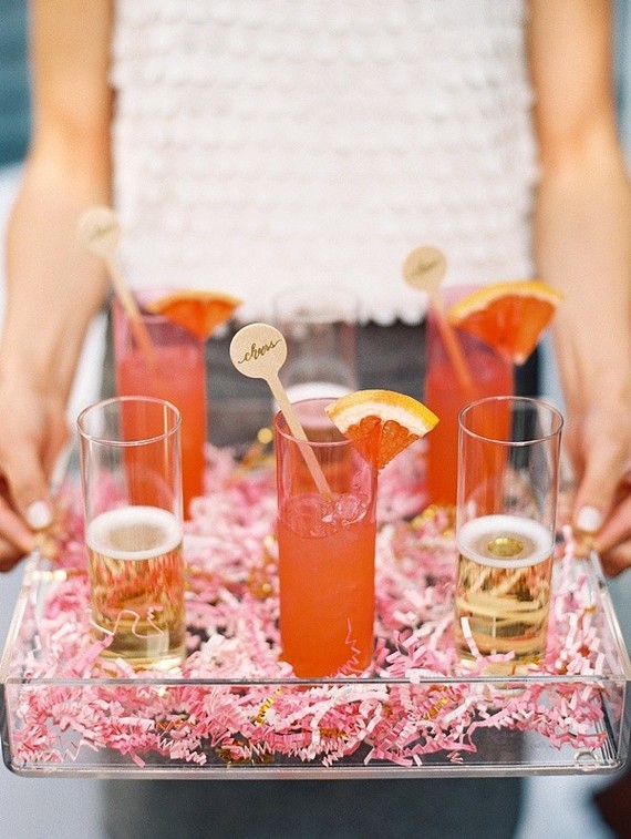 Citrus and bubbly cocktails