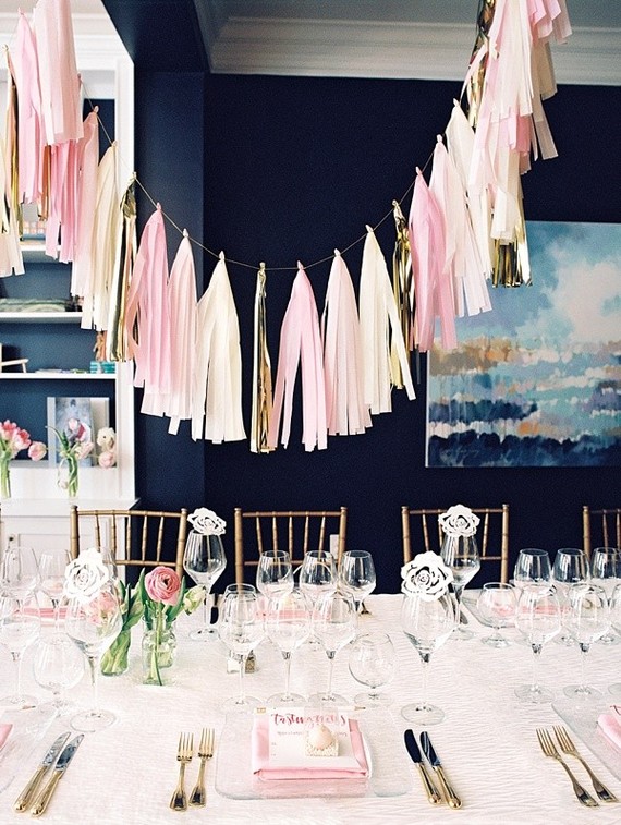 Pink tassel garland
