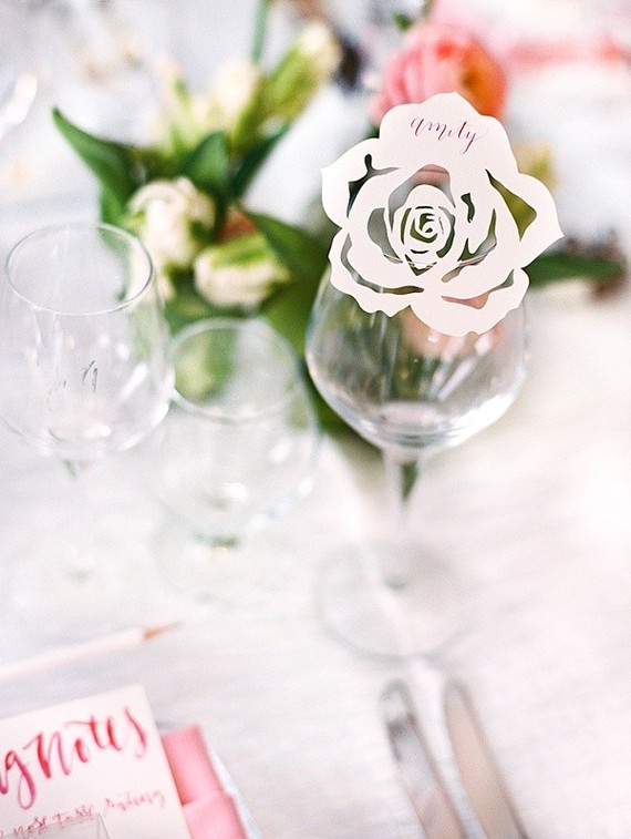 Rose diet place card Inspiration