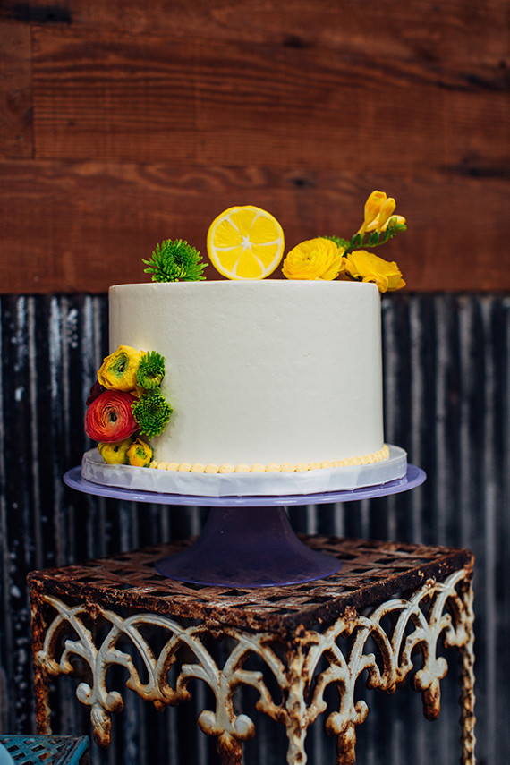 Citrus inspired wedding cake