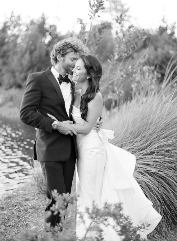 Rustic and romantic vineyard wedding portrait
