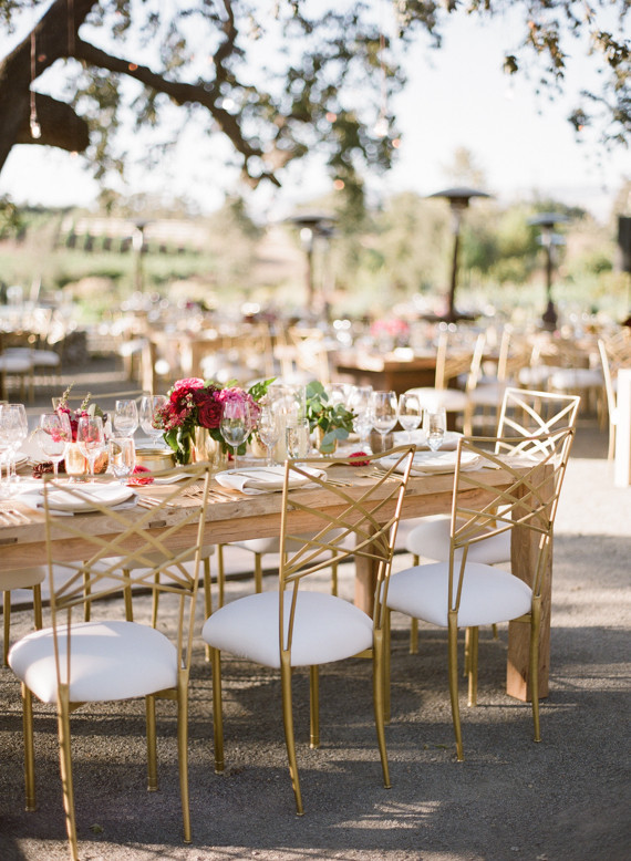 Gold reception chairs