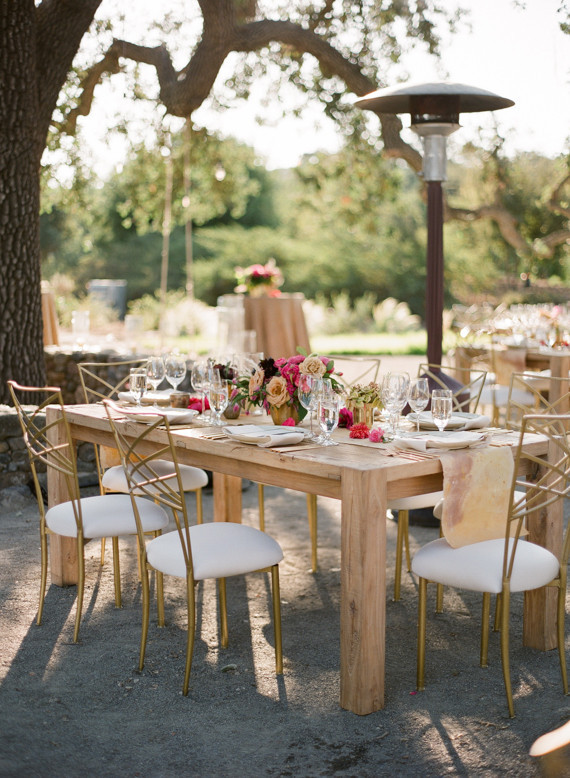 Rustic and romantic vineyard wedding tablescape