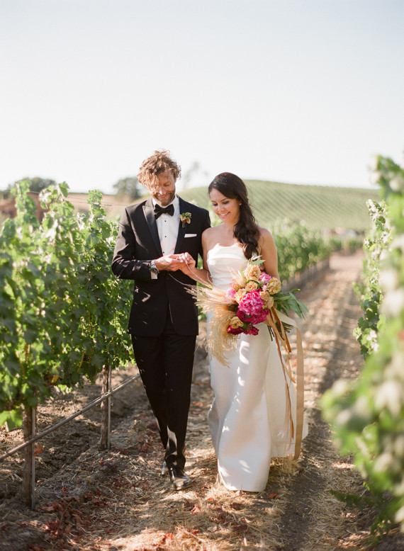 Rustic and romantic vineyard wedding
