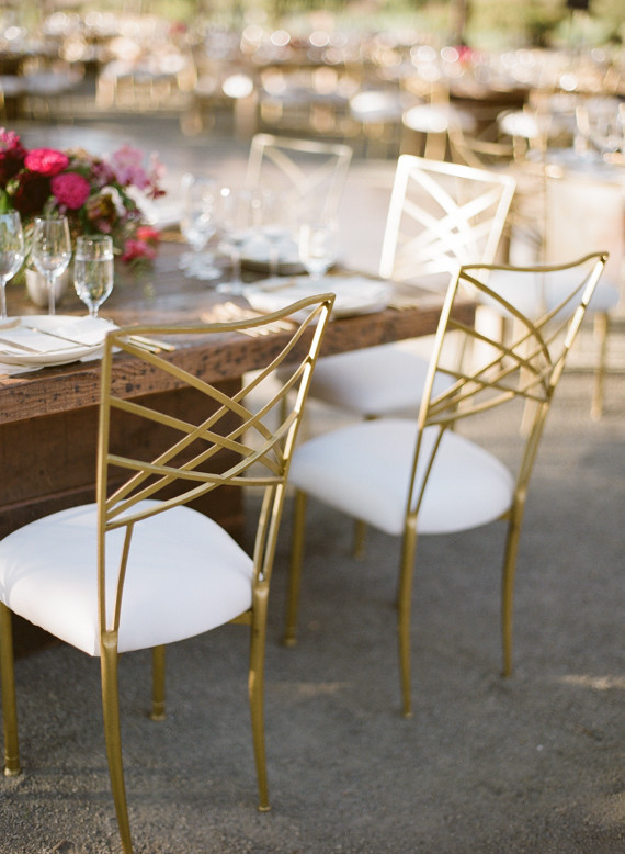 Gold reception chairs