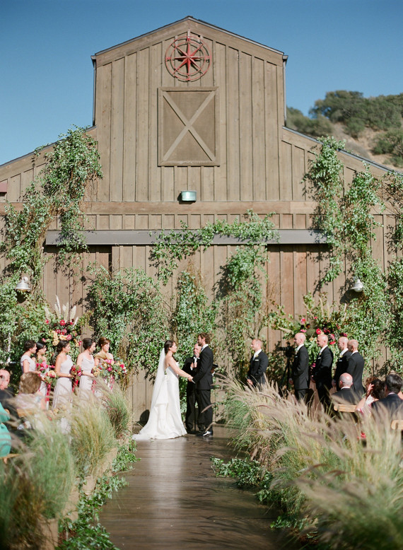 Rustic vineyard ceremony