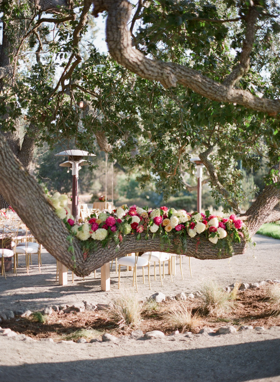 Rustic and romantic vineyard wedding florals