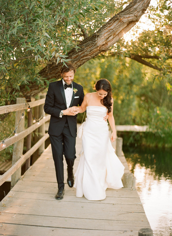 Rustic and romantic vineyard wedding portrait