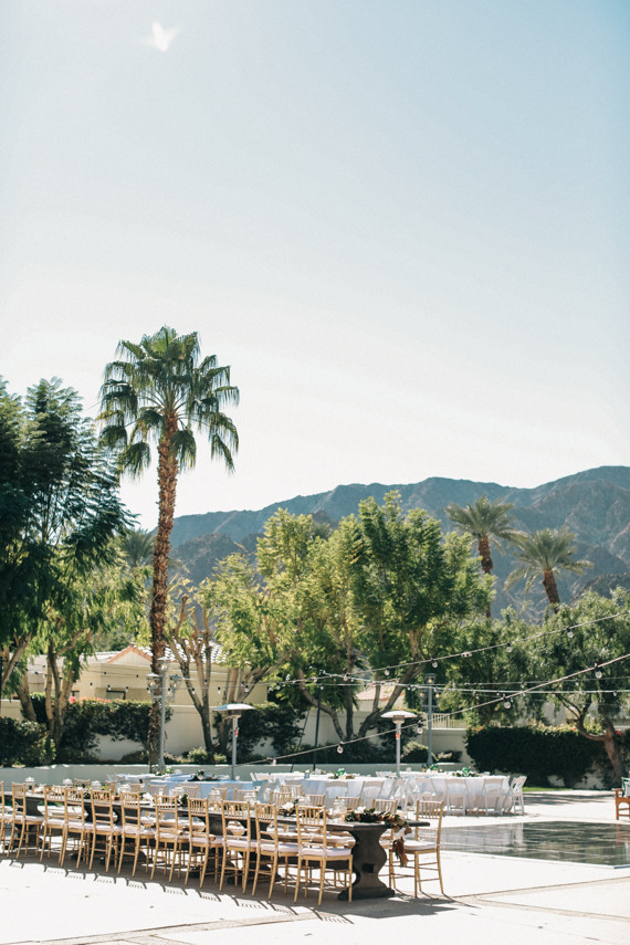Modern Palm Springs wedding reception
