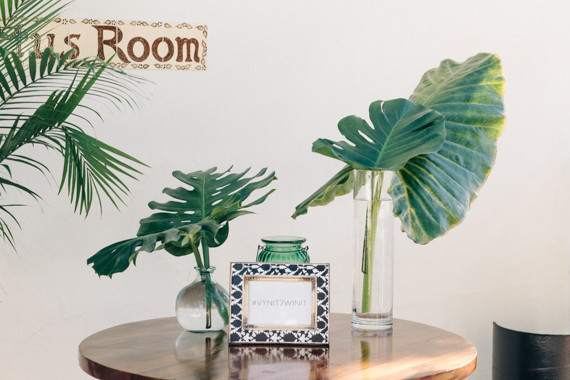 Palm leaf decor