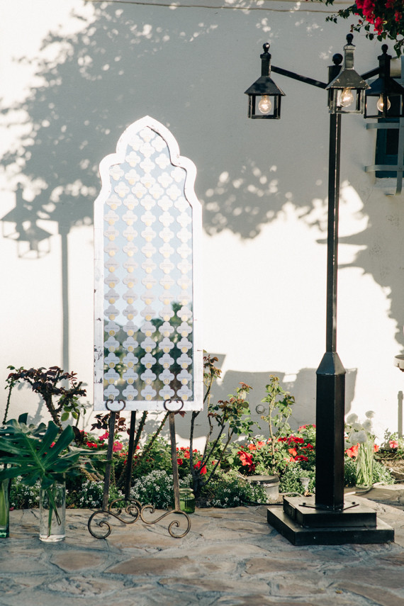 Moroccan inspired escort card display
