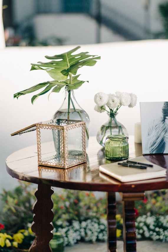 Modern Palm Springs wedding decor