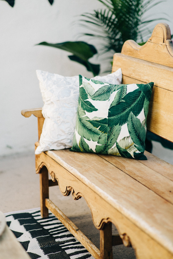Palm leaf pillow
