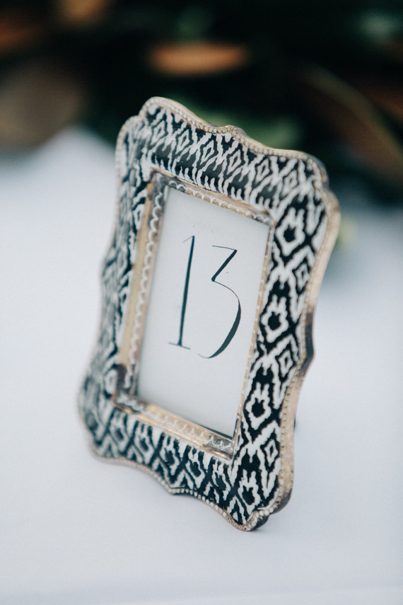 Moroccan inspired table number