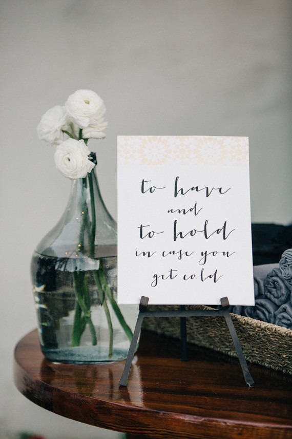 Modern Palm Springs wedding signage