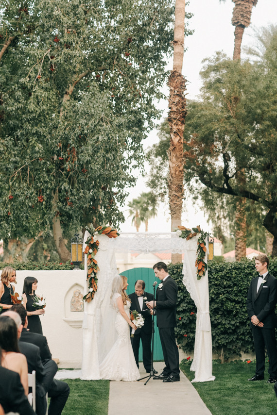 Modern Palm Springs wedding ceremony