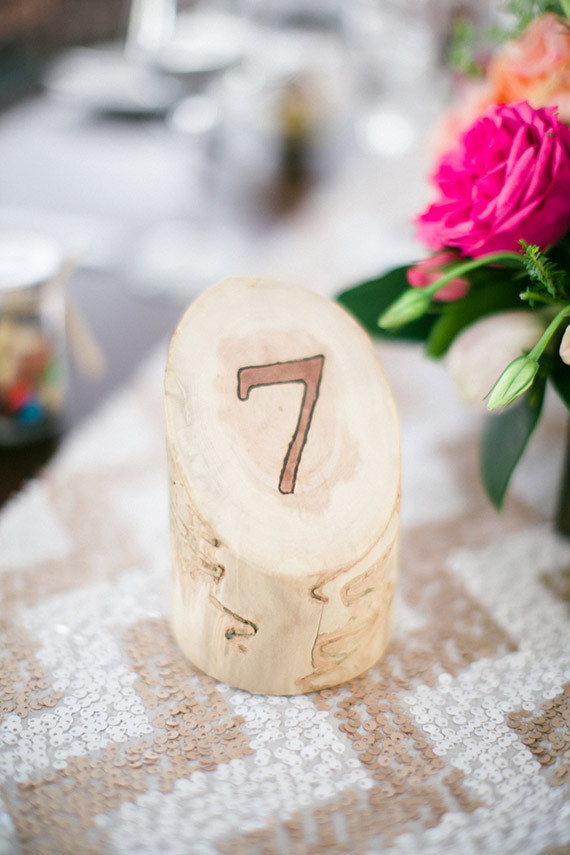 Wooden table number