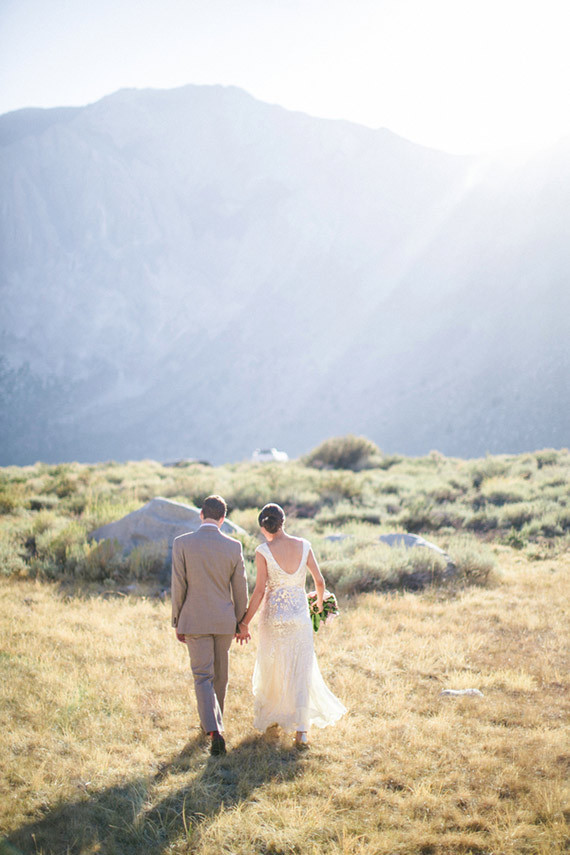 Outdoor wedding portrait
