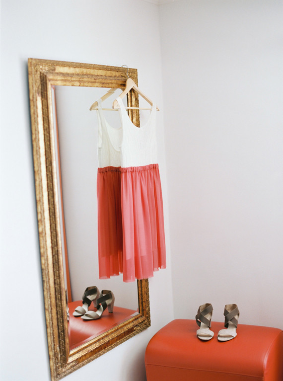 Casual wedding dress and shoes