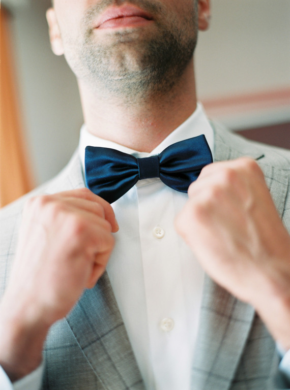 Blue bow tie