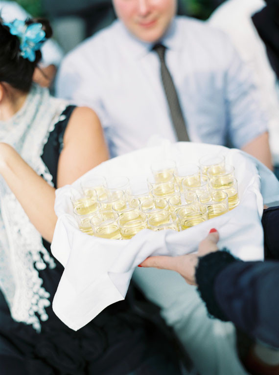 Passed miniature wine glasses