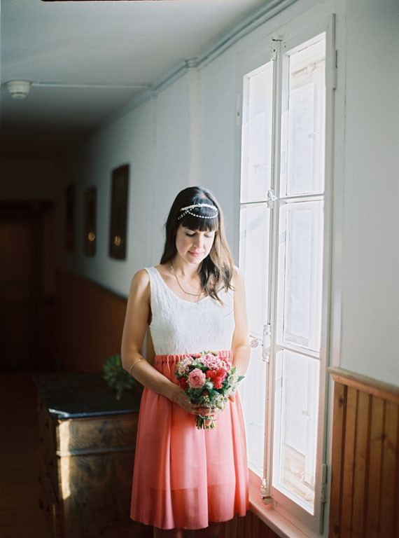 Indoor bride photo