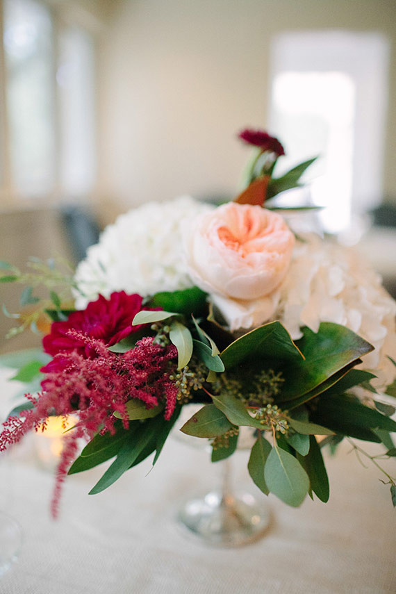 Winter flower centerpiece