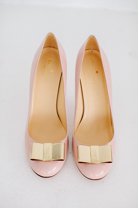 Kate space pink and gold heels