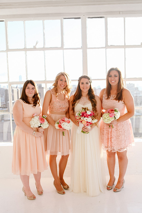 New York loft wedding bridesmaid