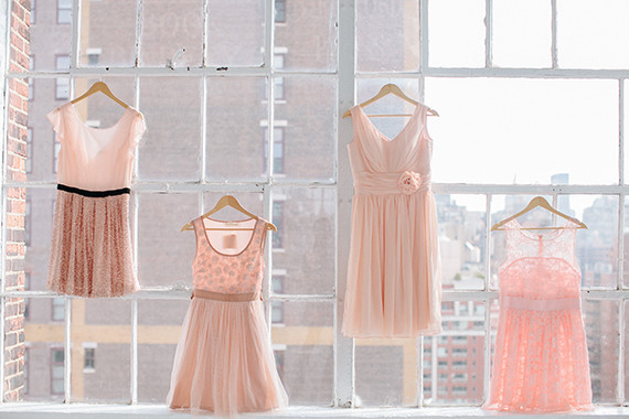Loft wedding pink bridesmaid dresses