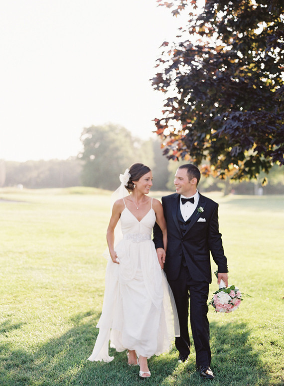 Outdoor wedding portrait
