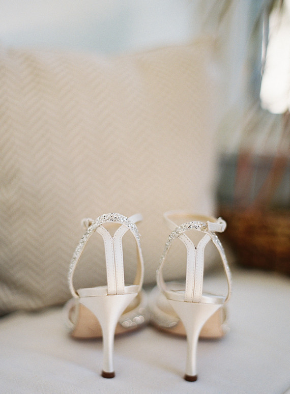 Silver wedding shoes