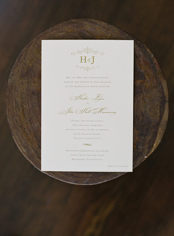 Elegant wedding invitation