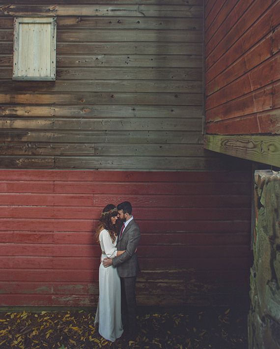 New York fall wedding photo