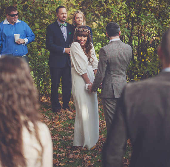 Fall wedding ceremony