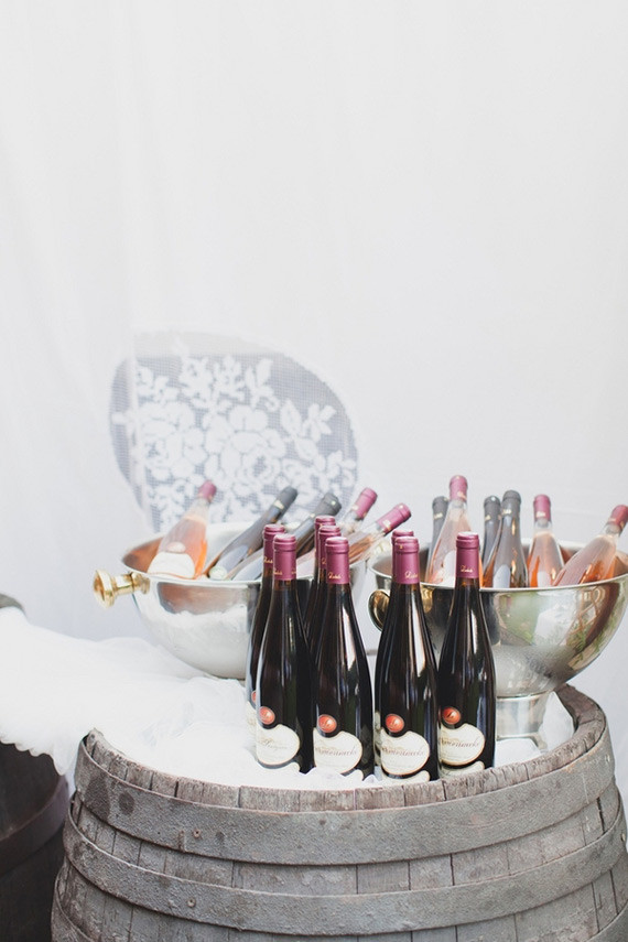 Wine on barrels
