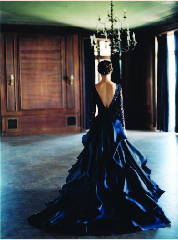 Dark Blue wedding dress by Sareh Nouri