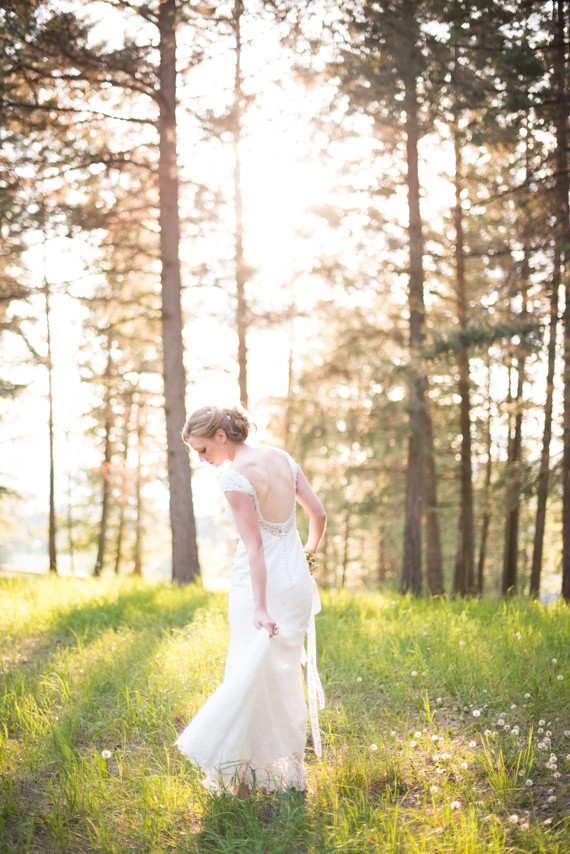 Outdoor bridal portrait