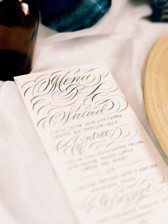 Menu Calligraphy