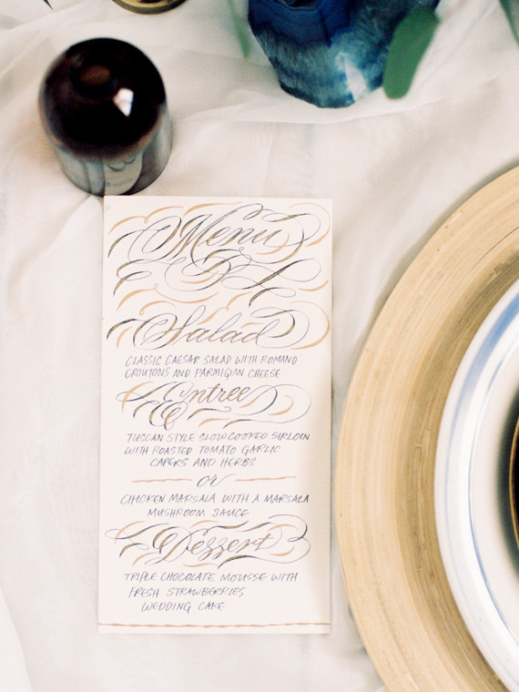 Menu Calligraphy