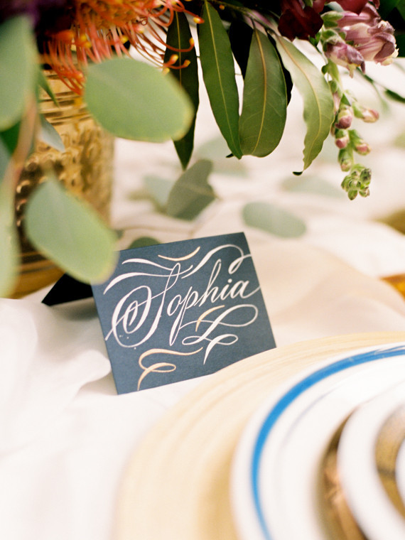 Place card calligraphy