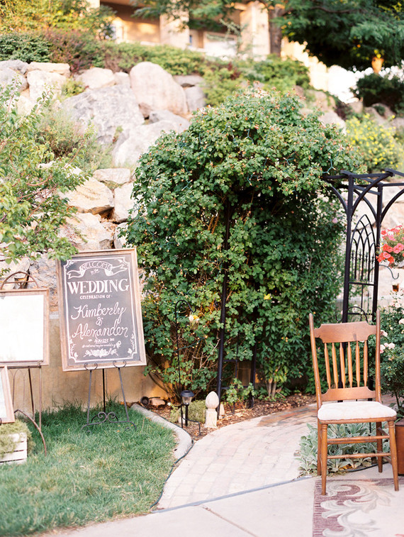 Chalkboard welcome sign
